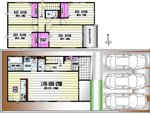 ８号棟　間取り (間取)