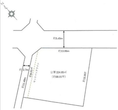 北西角地 約68坪 (間取) 北西角地 約68坪 (間取)