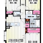 桜通線、名城線２路線利用可能。南北バルコニー付のリノベーションマンション。買い物、学校など近隣！(間取)